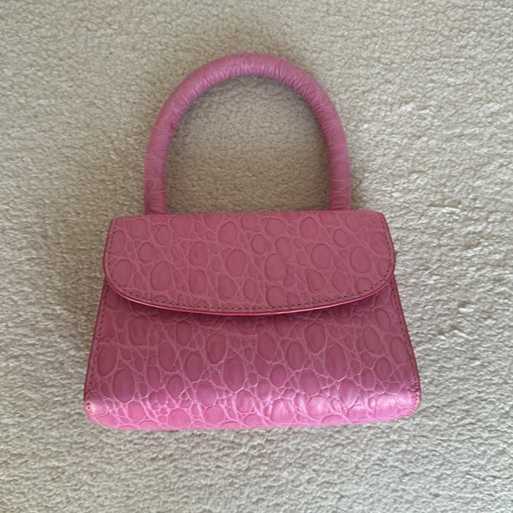 By Far leather Mini Embossed Leather Bag in pink - Picture 4 of 6